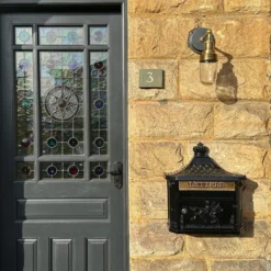 Brooklyn Outdoor & Bathroom Wall Light - Brass -Industville Shop BR IP65 WL BH BR INDUSTVILLE B2C OUTDOOR BRICK WALL FRONT DOOR Renovatethishouselovethishouse 1