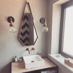 Brooklyn Outdoor & Bathroom Globe Wall Light - Copper -Industville Shop BR IP65 WL CH CR GLGLRINDUSTVILLEB2CBATHROOM interiors fangirl