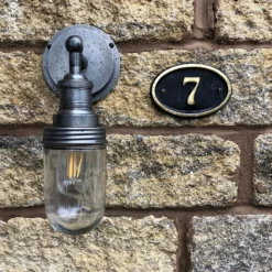 Brooklyn Outdoor & Bathroom Wall Light - Pewter -Industville Shop BR IP65 WL P PH Industville RESIDENTAL OUTDOOR AndyHaslamPhotography