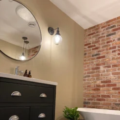 Brooklyn Outdoor & Bathroom Globe Wall Light - Pewter -Industville Shop BR IP65 WL PH PR GLG INDUSTVILLE B2C BATHROOM house at ballycoose 3