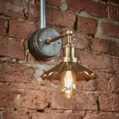 Brooklyn Umbrella Wall Light - 8 Inch - Brass -Industville Shop BR UWL8 B Industville 1042X1042 RESIDENTIAL Snook Architects