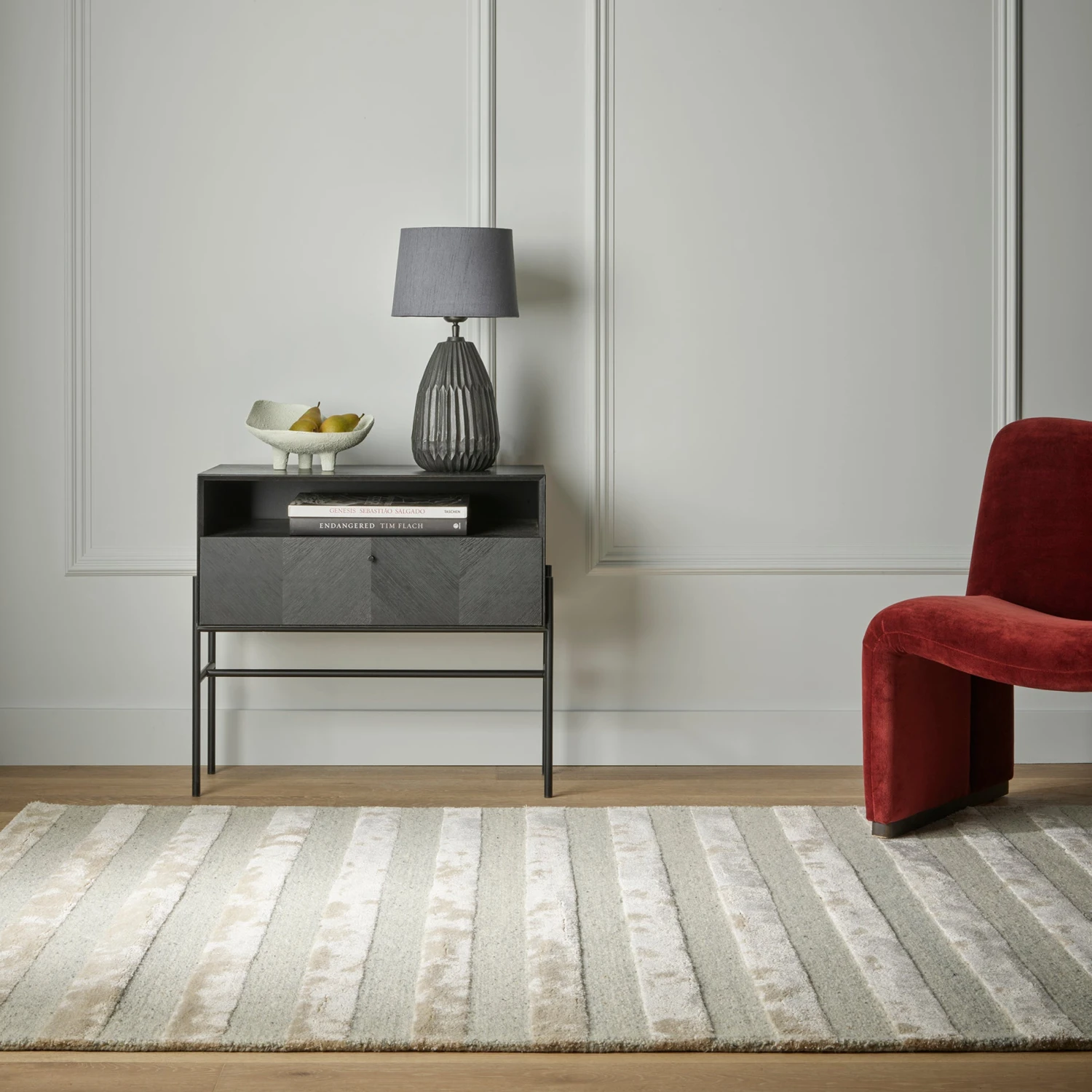 Braco Hand Tufted Wool Rug - Cream & Grey 5 Braco Hand Tufted Wool Rug - Cream & Grey - Image 5