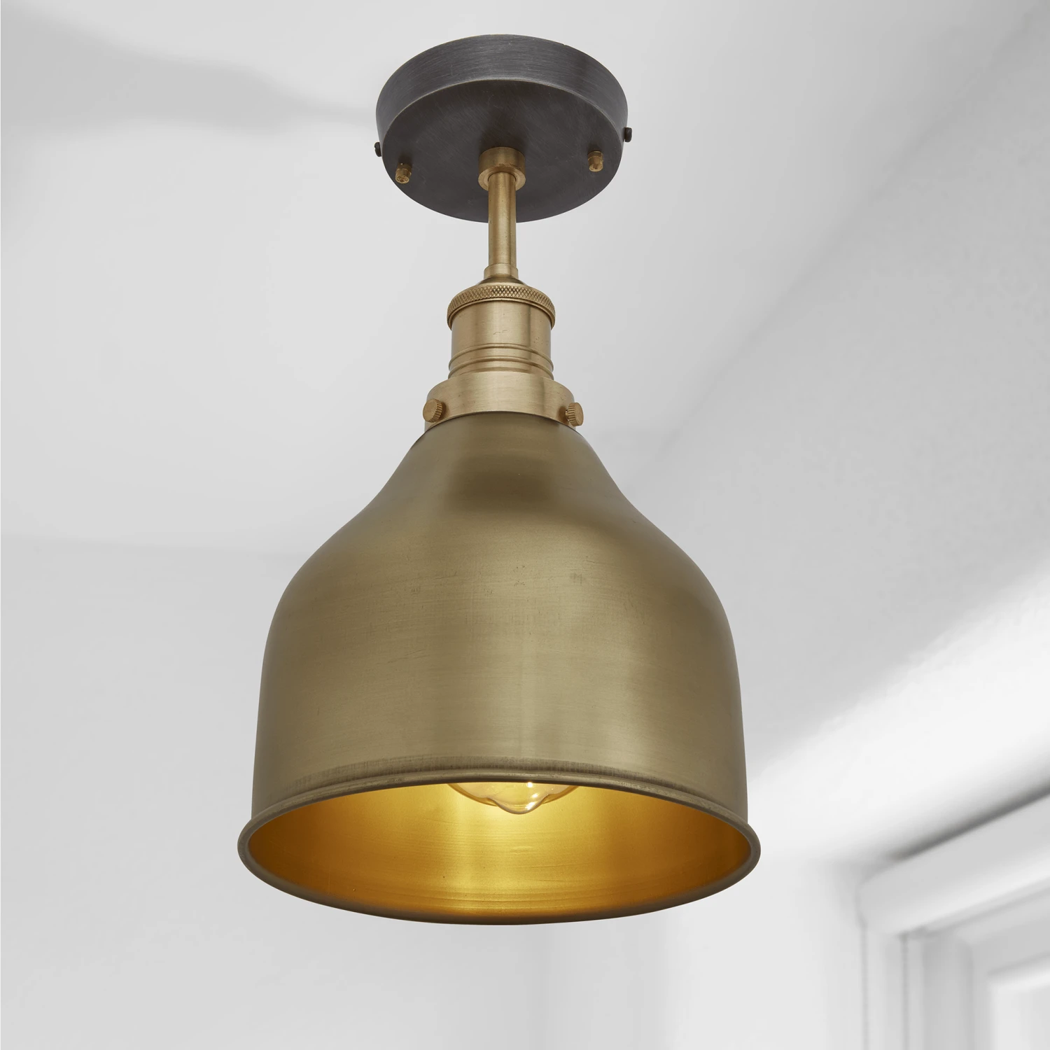 Brooklyn Cone Flush Mount - 7 Inch - Brass 3 Brooklyn Cone Flush Mount - 7 Inch - Brass - Image 3