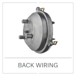 Bulkhead Outdoor & Bathroom Round Light - 8 Inch - Gunmetal -Industville Shop Bulkhead Round Back V2