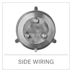 Bulkhead Outdoor & Bathroom Round Light - 8 Inch - Gunmetal -Industville Shop Bulkhead Round Side V2