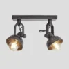 Swivel Spotlight Flush Mount - Double - Pewter