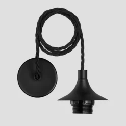 Chelsea Dome Pendant - 8 Inch - Brass -Industville Shop ESE27 Holder Black Industville Lighting CordSet FabricFlex Chelsea CH CS BK 7f197b9b 655f 4067 bd4a 22ff3bb1c81a