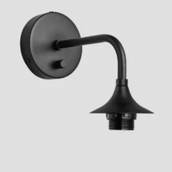 Chelsea Opal Glass Globe Wall Light - 7 Inch - White -Industville Shop ESE27 Holder Black Industville Lighting Wall Chelsea CH WL BK Angled 47fe2495 8423 4ddc bcce b965e2e2ef37