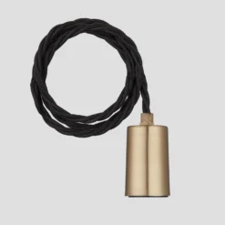 Sleek Edison Cluster Lights - 3 Wire - Brass -Industville Shop ESE27 Holder Brass Industville Lighting CordSet FabricFlex Sleek Edison SL E1WP B 2M NCR 342f2a93 b10e 4d74 85f6 ebc5c0171ec3