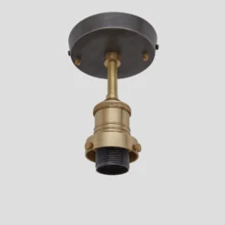 Brooklyn Opal Glass Schoolhouse Flush Mount Light - 5.5 Inch -Industville Shop ESE27 Holder Brass Industville Lighting FlushMount Brooklyn BR FM B 6c141614 3b60 4b7e 8c11 8f9a5c00b920