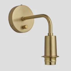 Sleek Opal Glass Dome Wall Light - 8 Inch -Industville Shop ESE27 Holder Brass Industville Lighting Wall Sleek SL WL B Angled c369ce20 1fcd 481d 902c 45427b0b1620