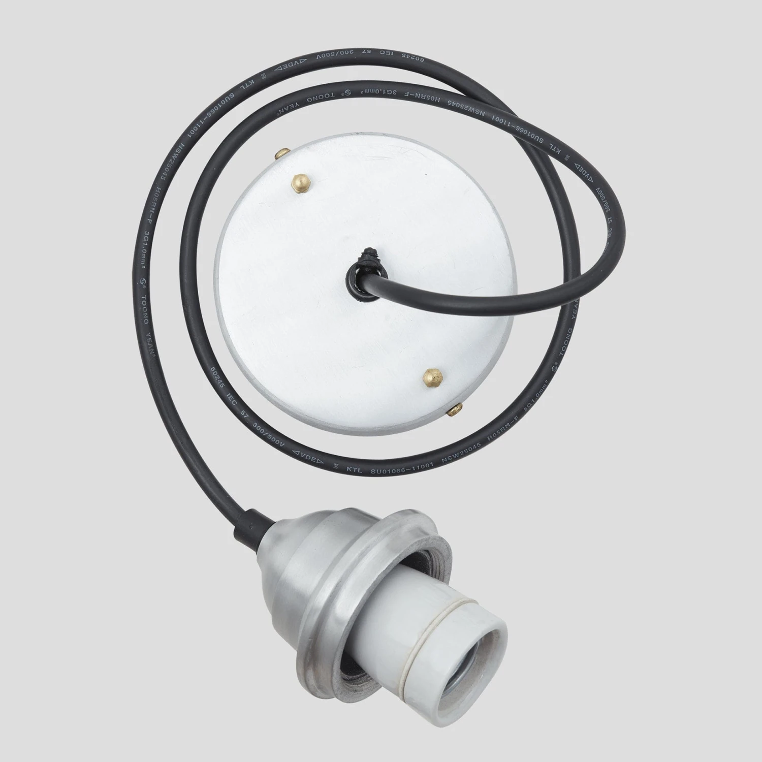 Old Factory Slotted Heat Pendant Lamps - 15 Inch - Copper - Image 2