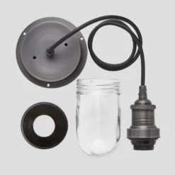 Brooklyn Outdoor & Bathroom Dome Pendant - 8 Inch - Brass -Industville Shop ESE27 Holder Pewter Industville Lighting CordSet PlasticFlex Brooklyn BR IP65 CS Pjpg 3586306e b985 40c9 94da c0859dcd0114