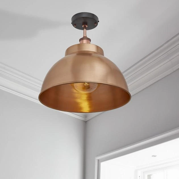 Brooklyn Dome Flush Mount - 13 Inch - Copper 3 Brooklyn Dome Flush Mount - 13 Inch - Copper - Image 3