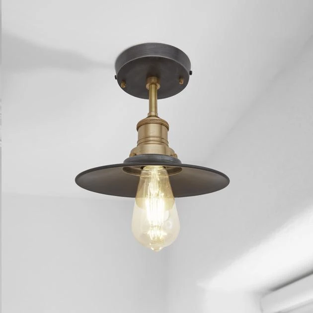 Brooklyn Flat Flush Mount - 8 Inch - Pewter 4 Brooklyn Flat Flush Mount - 8 Inch - Pewter - Image 4