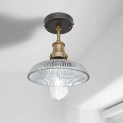 Brooklyn Glass Dome Flush Mount - 8 Inch -Industville Shop Flush Mount Glass Dome 8 Image 3