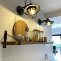 Harbour Outdoor & Bathroom Wall Light – 6 Inch – Pewter -Industville Shop HR IP65 WLFM6 P LR INDUSTVILLE B2C KITCHEN WOOD SHELVES WHITE ourhomeathunters