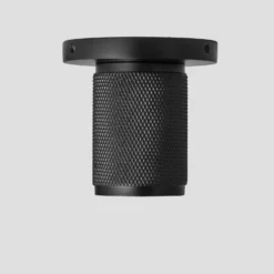 Knurled Edison Spotlight - Black -Industville Shop Holder Black Industville Lighting Spotlight FabricFlex Knurled KN ESP BK
