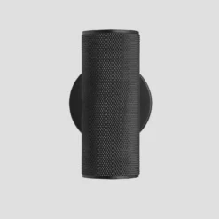 Knurled Edison Double Wall Light - Black 7 Knurled Edison Double Wall Light - Black -Industville Shop Holder Black Industville Lighting Wall FabricFlex Knurled KN EDWL BK