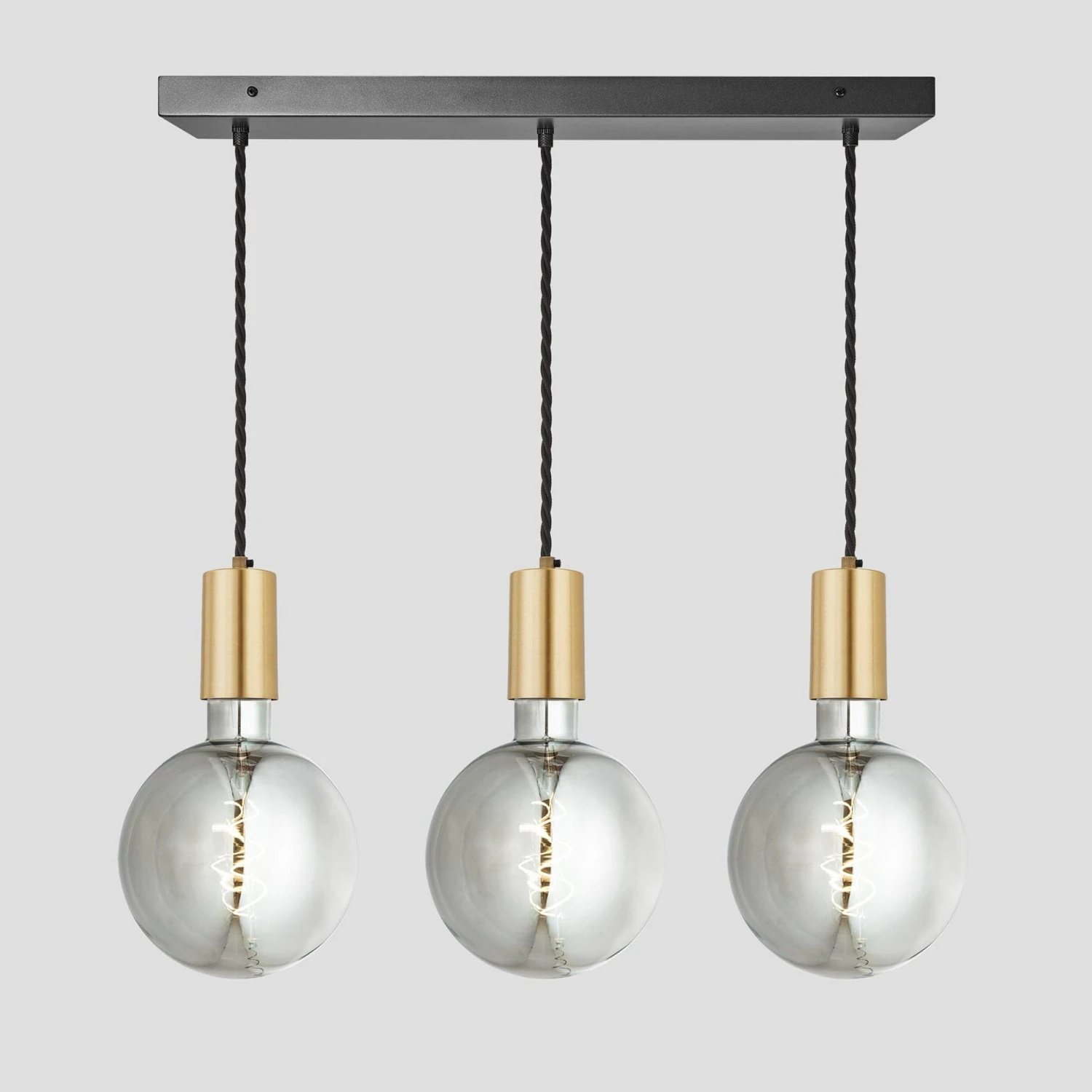 Sleek Large Edison Cluster Lights - 3 Wire - Brass 1 Sleek Large Edison Cluster Lights - 3 Wire - Brass
