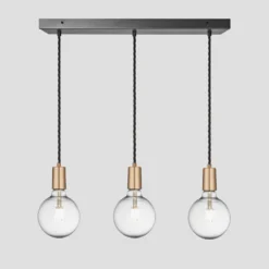Sleek Edison Cluster Lights - 3 Wire - Brass