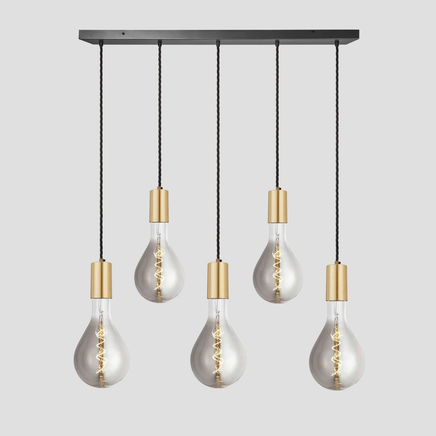 Sleek Large Edison Cluster Lights - 5 Wire – Brass 2 Sleek Large Edison Cluster Lights - 5 Wire – Brass - Image 2
