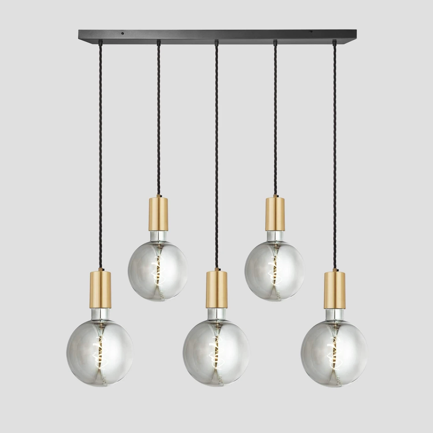 Sleek Large Edison Cluster Lights - 5 Wire – Brass 1 Sleek Large Edison Cluster Lights - 5 Wire – Brass