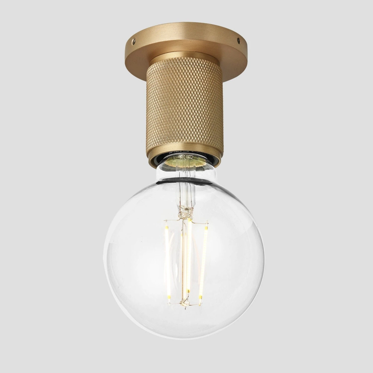 Knurled Edison Spotlight - Brass 1 Knurled Edison Spotlight - Brass