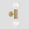 Knurled Edison Double Wall Light - Brass - Pre-order - Expected W/c 13th Of May