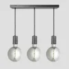 Sleek Large Edison Cluster Lights - 3 Wire - Pewter