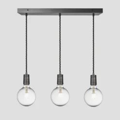 Sleek Edison Cluster Lights - 3 Wire - Pewter