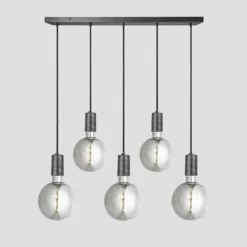 Sleek Large Edison Cluster Lights - 5 Wire – Pewter