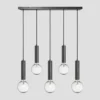 Sleek Cylinder 5 Wire Cluster Lights - Pewter