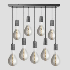 Sleek Large Edison Cluster Lights - 9 Wire – Pewter