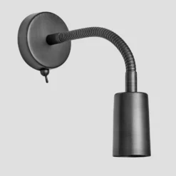 Sleek Edison Adjustable Wall Light - Pewter 8 Sleek Edison Adjustable Wall Light - Pewter -Industville Shop Holder Pewter Industville Lighting Wall SleekAdjustable SL EAWL P ANGLED