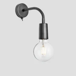 Sleek Edison Adjustable Wall Light - Pewter