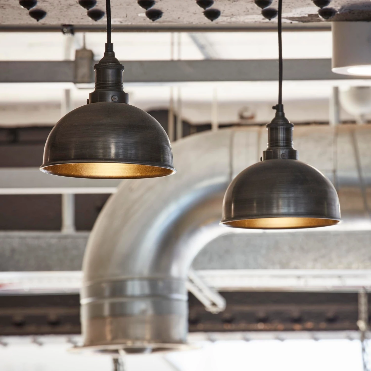 Brooklyn Dome Pendant Light - 8 Inch - Pewter 5 Brooklyn Dome Pendant Light - 8 Inch - Pewter - Image 5