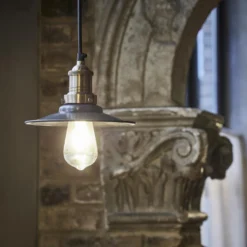 Brooklyn Flat Pendant - 8 Inch - Pewter 15 Brooklyn Flat Pendant - 8 Inch - Pewter -Industville Shop Industville 1157