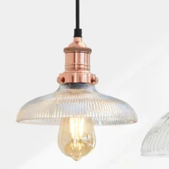 Brooklyn Glass Dome Pendant - 8 Inch -Industville Shop Industville 3091