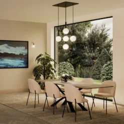 Sleek Cylinder Opal Glass Globe 5 Wire Square Cluster Lights - 7 Inch - White 13 Sleek Cylinder Opal Glass Globe 5 Wire Square Cluster Lights - 7 Inch - White -Industville Shop KN EWL B KN OGL GLP9 W BH SL OGL GL7 5WSQCL W PH CGI INDUSTVILLE B2C KITCHEN DINING ROOM