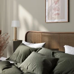 Knurled Pillar Table Lamp - Brass -Industville Shop KN PILTL B W SEM INDUSTVILLE BEDROOM AdobeStock 515792209 1