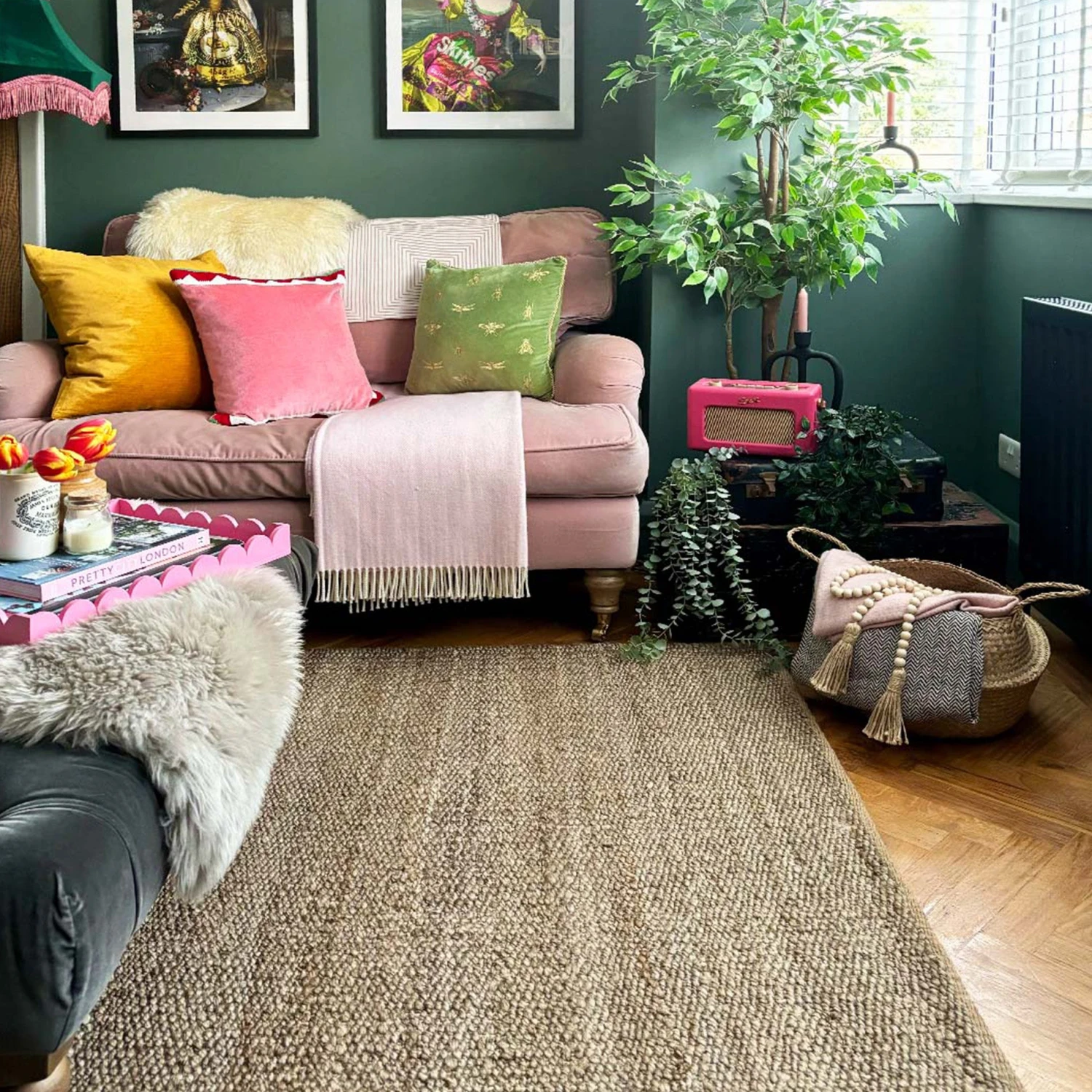 Keal Hand Woven Jute Rug - Natural 2 Keal Hand Woven Jute Rug - Natural - Image 2