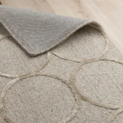Alva Hand Tufted Wool Rug - Light Brown