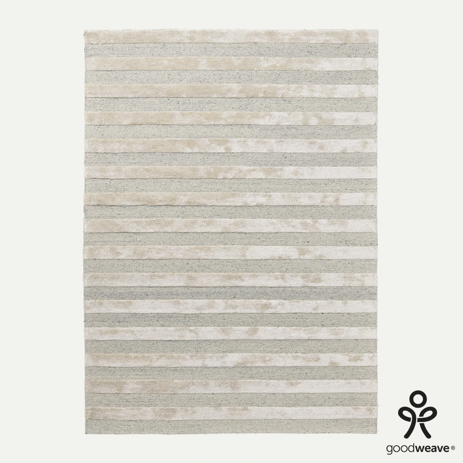 Braco Hand Tufted Wool Rug - Cream & Grey 3 Braco Hand Tufted Wool Rug - Cream & Grey - Image 3