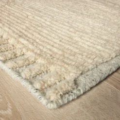Errol Hand Knotted Wool Rug - Natural & Grey -Industville Shop Natural Errol Handknotted Wool Natural Grey Rug Industville RG 22 HKW N GR Corner