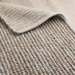 Fara Hand Woven Jute & Wool Rug - Natural & Grey