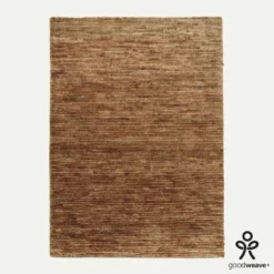 Leys Hand Knotted Jute Rug - Natural & Brown -Industville Shop Natural Leys Handknotted Jute Natural Brown Rug Industville RG 23 HKJ N BR v2