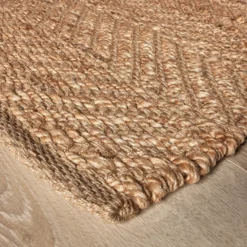 Toft Hand Woven Jute Rug - Natural -Industville Shop Natural Toft Handwoven Jute Natural Rug Industville RG 4 HWJ N Corner