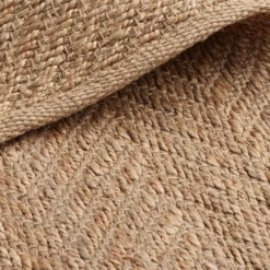 Toft Hand Woven Jute Rug - Natural -Industville Shop Natural Toft Handwoven Jute Natural Rug Industville RG 4 HWJ N Fold Closeup