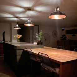 Old Factory Slotted Pendant - 15 Inch - Pewter & Copper -Industville Shop OF SLP15 CP LPH LR INDUSTVILLE B2C KITCHEN FLOWERS DARK parknookreno 3